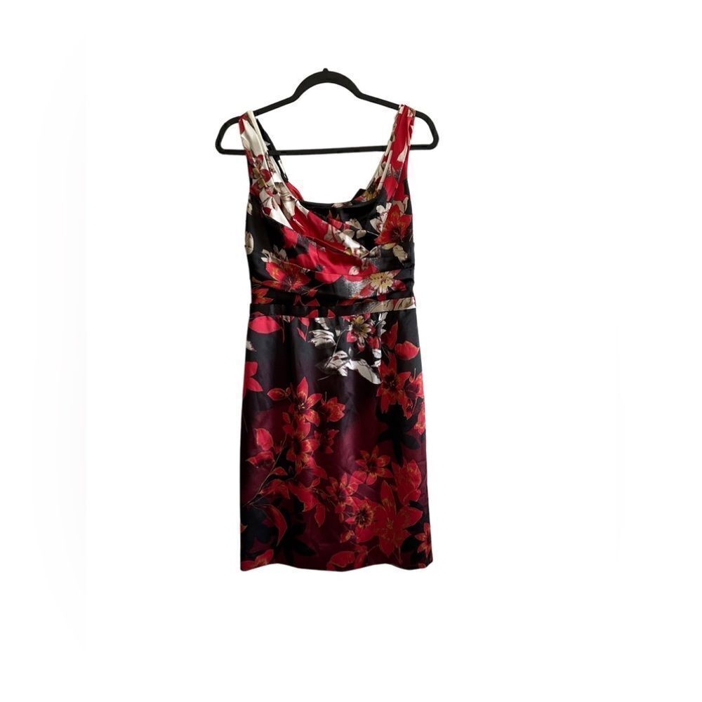Elie Tahari Flower Ombré Pleated Print Dress size 4 like new